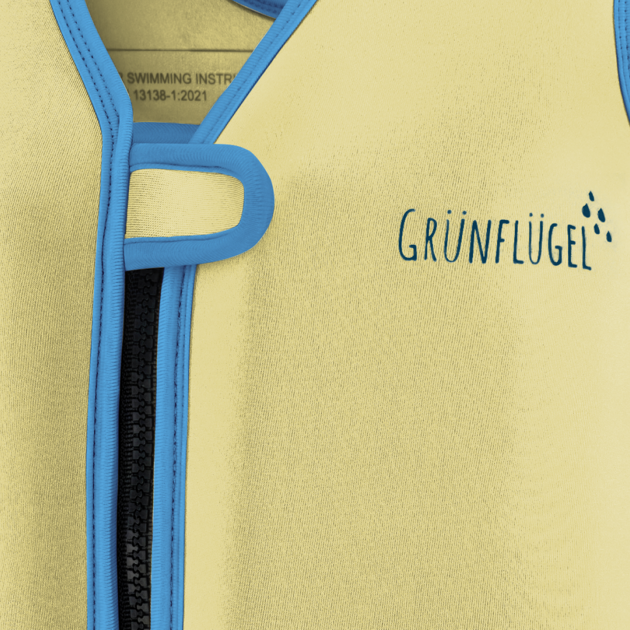 Weste (1–9 Jahre, Himmelblau &amp; Vanillegelb)